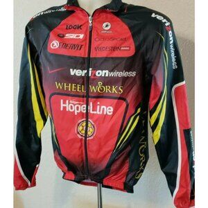 SQUADRA Cycling Jacket Windproof Shell XS Verizon Wheel Works Hopeline
